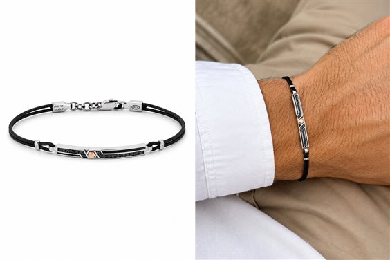 Bracciale Zancan Uomo in Argento Cubic Zirconia EXB391R-N - EXB391R-N